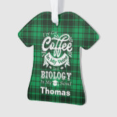 Koffie voor biologie-studenten in mijn veteranen ornament (voorkant)