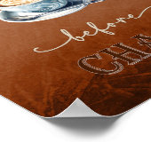 Koffie voor chaos rustiek gezellig poster (Hoek)