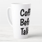 koffie voor de babbel latte mok (Linkerhoek)
