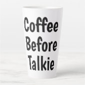 koffie voor de babbel latte mok (Voorkant)