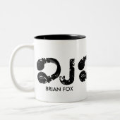 koffie voor de D.J. Tweekleurige Koffiemok (Links)