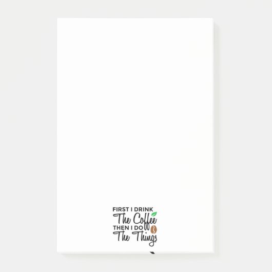 Koffie voor de dingen Post-it® notes 4 x 6 (Voorkant)