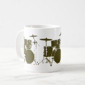 koffie voor de drummer koffiemok (Voorkant links)