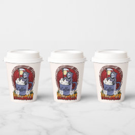 Koffie voor Drink en scary Paper Cups Papieren Bekers