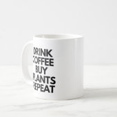 Koffie voor Drink Koop Planten Herhalen Koffiemok (Voorkant links)