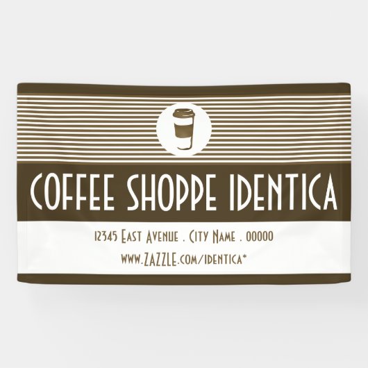 koffie voor een kopbalbanner spandoek (Horizontaal)