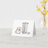 Koffie voor één - Pug Card Kaart (Gele Bloem)