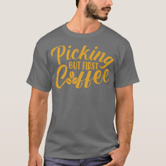 Koffie voor eerste koffiekoffie toevoegen t-shirt