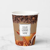 Koffie voor eigen Logo merk Koffie Winkelpapier Papieren Bekers (Achterkant)
