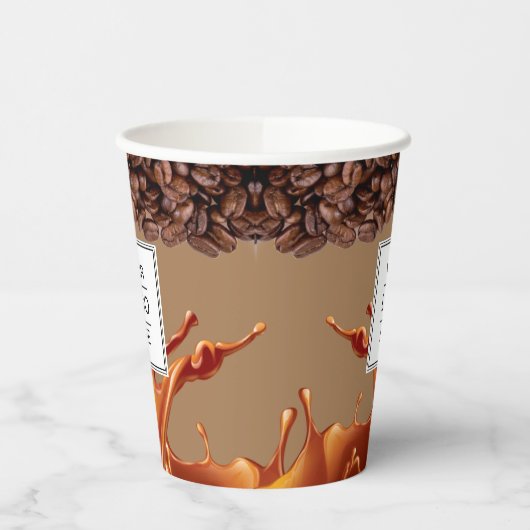 Koffie voor eigen Logo merk Koffie Winkelpapier Papieren Bekers (Links)