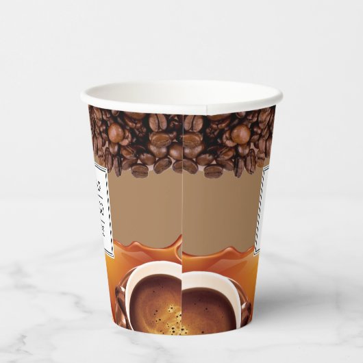 Koffie voor eigen Logo merk Koffie Winkelpapier Papieren Bekers (Rechts)