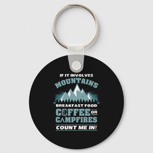 Koffie voor fietsen sleutelhanger (Voorkant)
