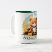 Koffie voor het leven tweekleurige koffiemok (Voorkant links)