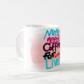 Koffie voor het redden van levens koffiemok (Voorkant links)
