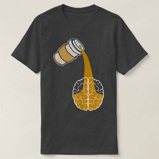 Koffie voor het schamele koffie van het brein t-shirt (Design voorkant)