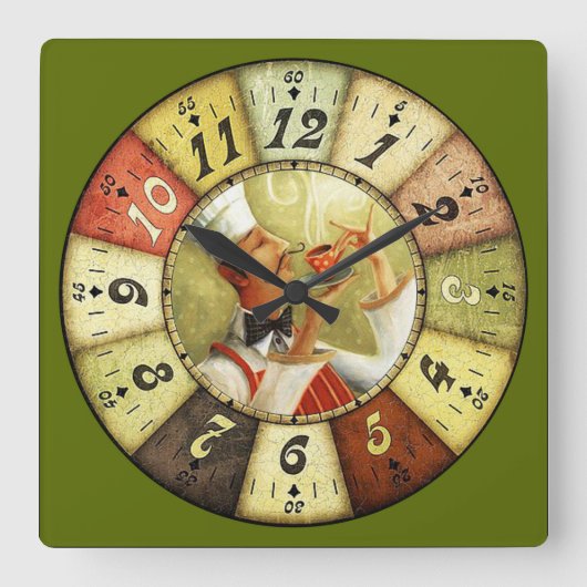 Koffie voor het uitzenden van goedkope koffie Vierkante Klok (Voorkant)