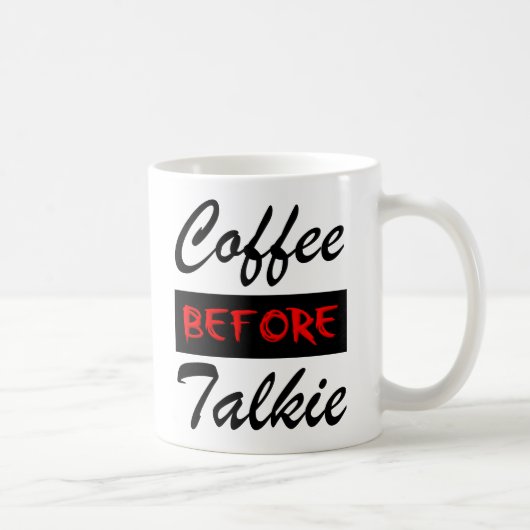 Koffie Voor Kletspraatje Grappige Mok (Rechts)