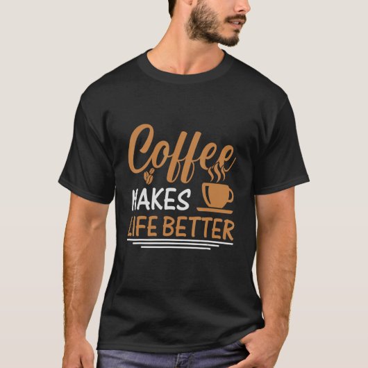 Koffie voor koffie en Baristas cafeïne 3 T-shirt (Voorkant)
