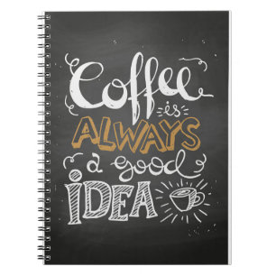 Koffie voor koffie voor goed idee notitieboek