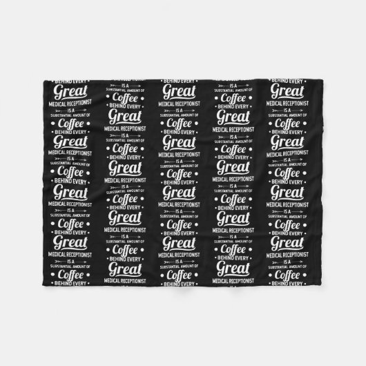 Koffie voor medisch receptionisten achter elke fleece deken (Voorkant (Horizontaal))