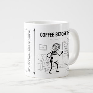 Koffie Voor Mensen Mok – Grappige Koffiekop