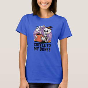 Koffie voor mijn Botten Skeleton T-shirt
