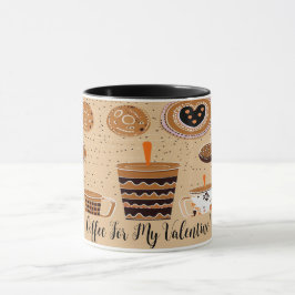 Koffie voor mijn Valentijn Schattigee tekening No1 Mok