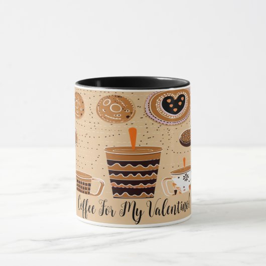 Koffie voor mijn Valentijn Schattigee tekening No1 Mok (Midden)