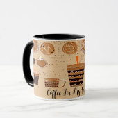 Koffie voor mijn Valentijn Schattigee tekening No1 Mok (Voorkant links)