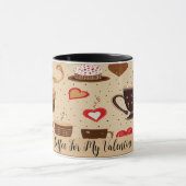 Koffie voor mijn Valentijn Schattigee tekening No3 Mok (Midden)