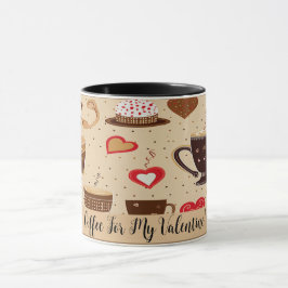 Koffie voor mijn Valentijn Schattigee tekening No3 Mok