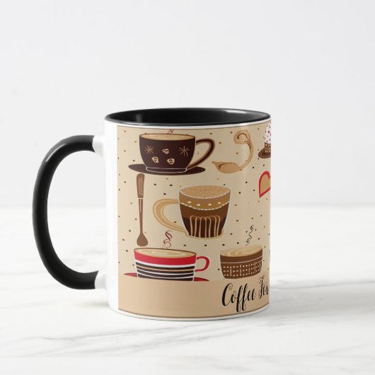 Koffie voor mijn Valentijn Schattigee tekening No3 Mok (Links)