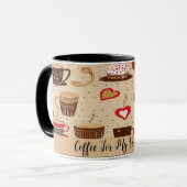 Koffie voor mijn Valentijn Schattigee tekening No3 Mok (Voorkant links)