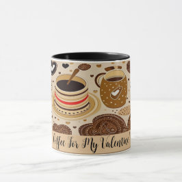 Koffie voor mijn Valentijn Schattigee tekening No4 Mok