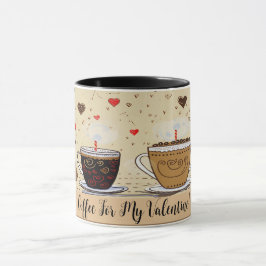 Koffie voor mijn Valentijn Schattigee tekening No5 Mok