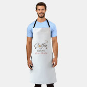 Koffie voor Moeder Modus Typografie Schort (Gedragen)
