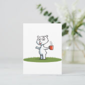 Koffie voor poolBeer Briefkaart (Staand voorkant)