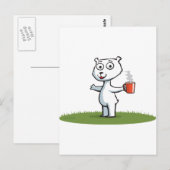 Koffie voor poolBeer Briefkaart (Voorkant / Achterkant)