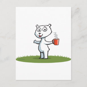 Koffie voor poolBeer Briefkaart