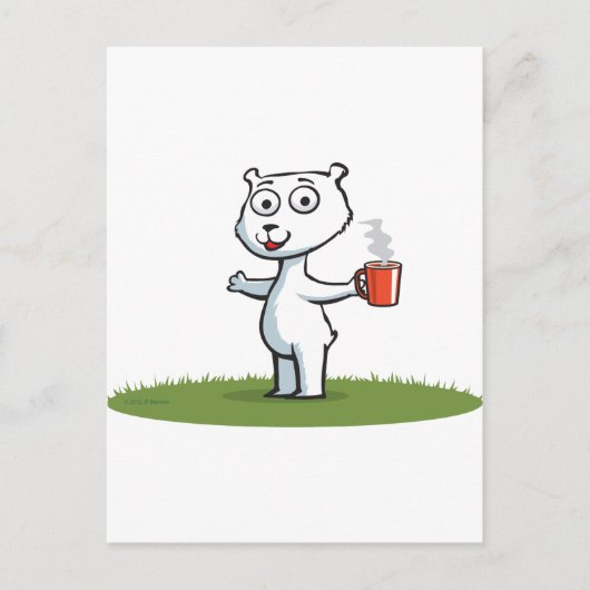 Koffie voor poolBeer Briefkaart (Voorkant)