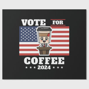 Koffie voor president, stem op koffie cadeaupapier