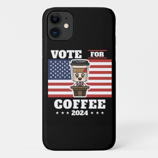 Koffie voor president, stem op koffie Case-Mate iPhone case (Achterkant)