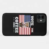 Koffie voor president, stem op koffie Case-Mate iPhone case (Achterkant (horizontaal))