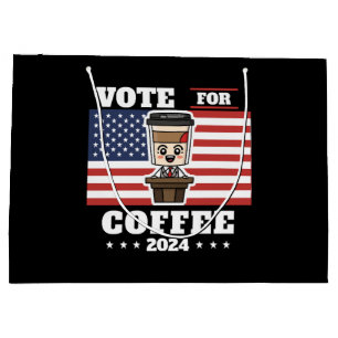 Koffie voor president, stem op koffie groot cadeauzakje