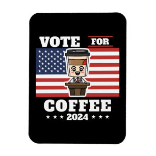 Koffie voor president, stem op koffie magneet