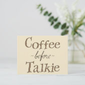 Koffie voor Talkie Briefkaart (Staand voorkant)