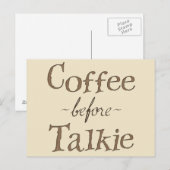 Koffie voor Talkie Briefkaart (Voorkant / Achterkant)
