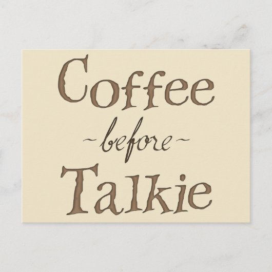 Koffie voor Talkie Briefkaart (Voorkant)