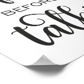 Koffie voor Talkie Funny Kitchen Wall Art Poster (Hoek)