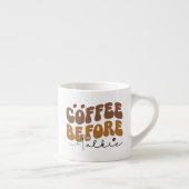 Koffie voor Talkie Funny Retro-tekststijl Espresso Kop (Rechts)
